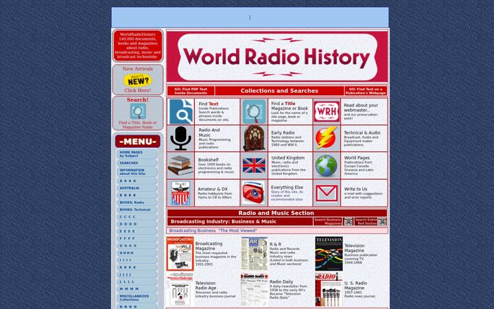 Screenshot of americanradiohistory.com