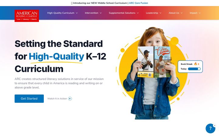Screenshot of americanreading.com