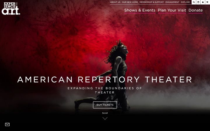 Zrzut ekranu americanrepertorytheater.org