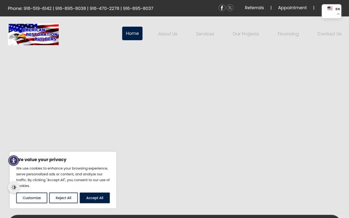 Screenshot di americanrestaurationbuilder.com