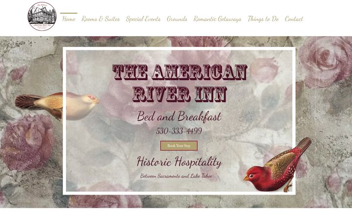 Screenshot of americanriverinn.com