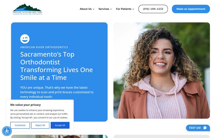 Screenshot di americanriverorthodontics.com