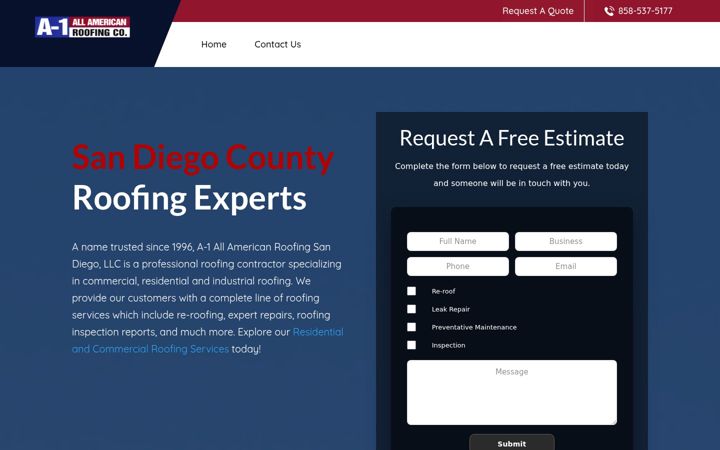 Screenshot di americanroofco.com