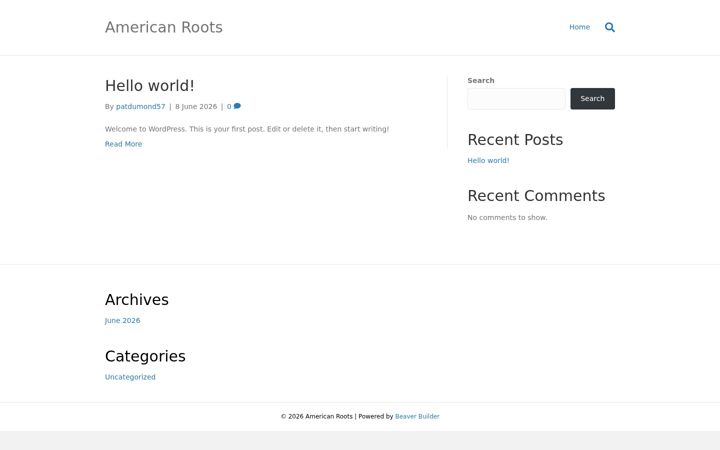 Screenshot of americanroots.cloud