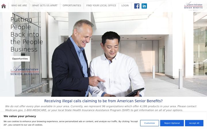 Screenshot of americanseniorbenefits.com