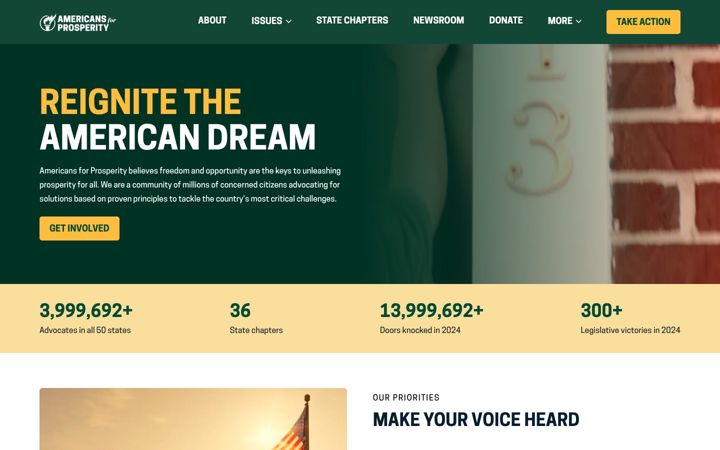 Screenshot of americansforprosperity.org