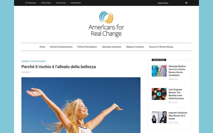 Screenshot of americansforrealchange.com