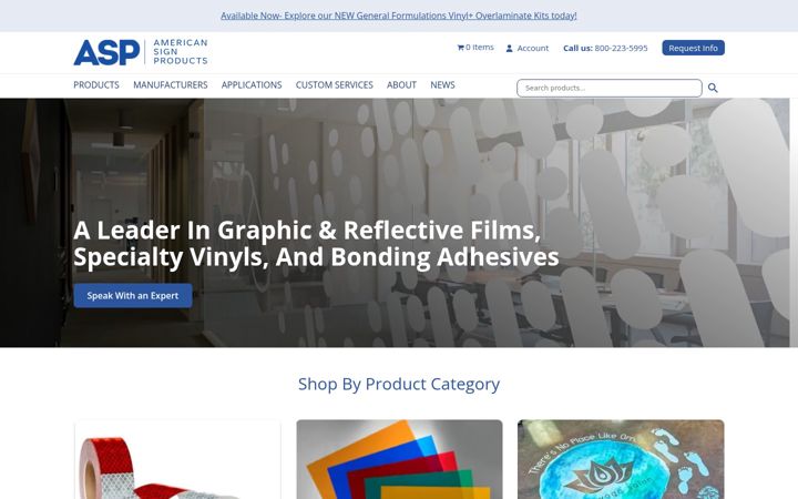 Screenshot di americansignproducts.com