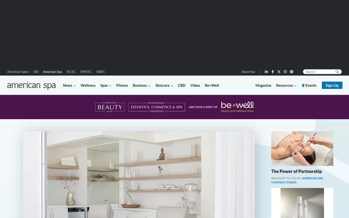 Skärmbild av americanspa.com