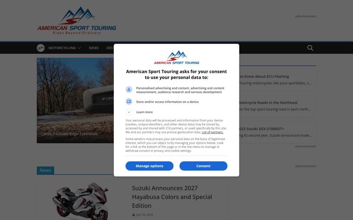 Capture d'écran de americansporttouring.com