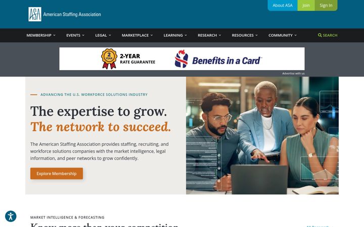Screenshot of americanstaffing.net