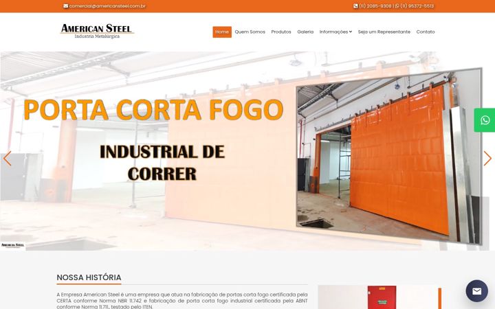 Screenshot of americansteel.com.br