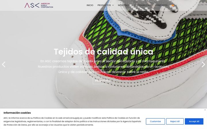 Captură de ecran a americansupply.es