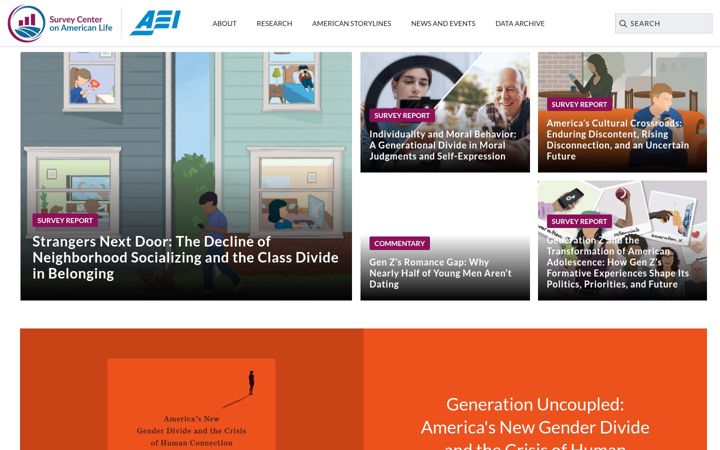Screenshot of americansurveycenter.org