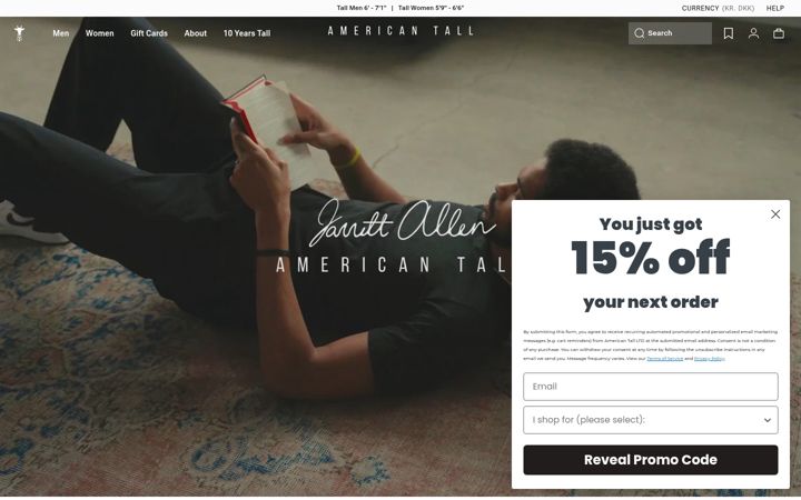 Screenshot of americantall.com