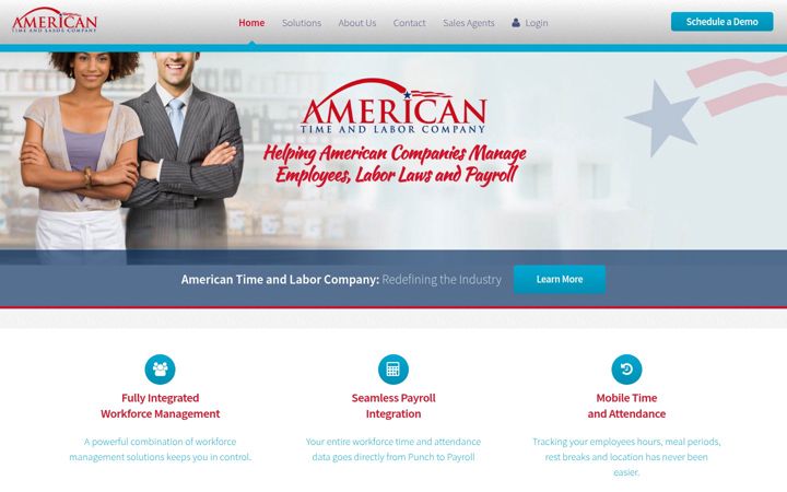 Captură de ecran a americantimeandlaborcompany.com