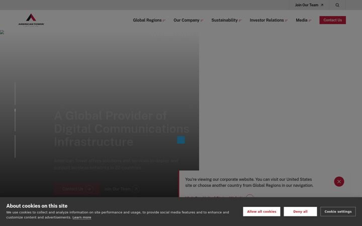 Screenshot of americantower.com