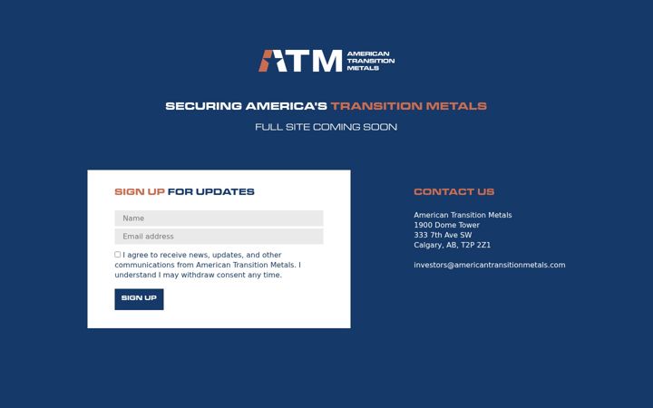 Screenshot of americantransitionmetals.com