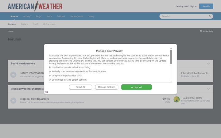 Screenshot of americanwx.com
