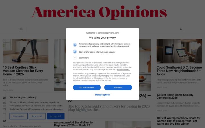 Screenshot of americaopinions.com