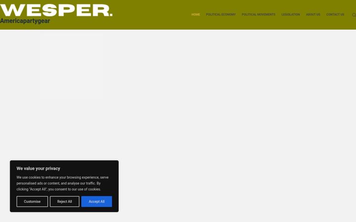 Screenshot di americapartygear.com