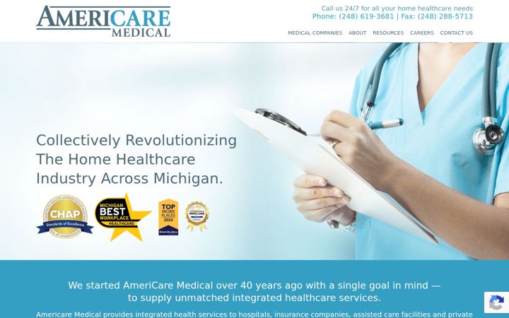 Screenshot di americaremedical.com