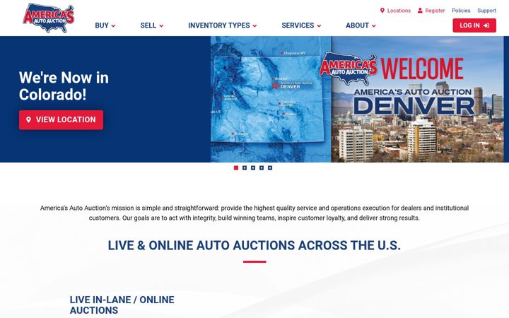 Screenshot of americasautoauction.com