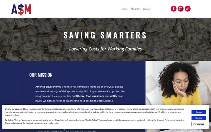 Screenshot di americasavesmoney.com