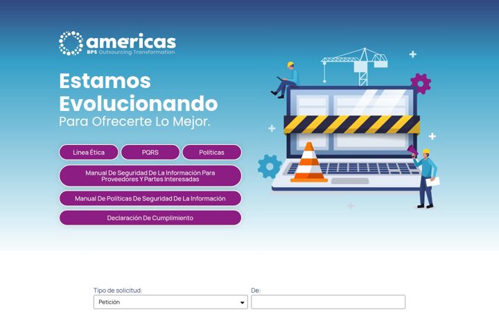 Screenshot of americasbps.com.co