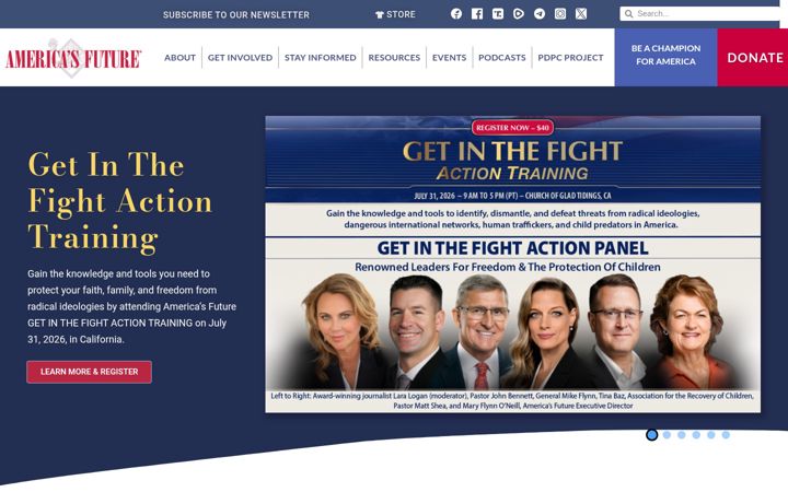 Screenshot of americasfuture.net