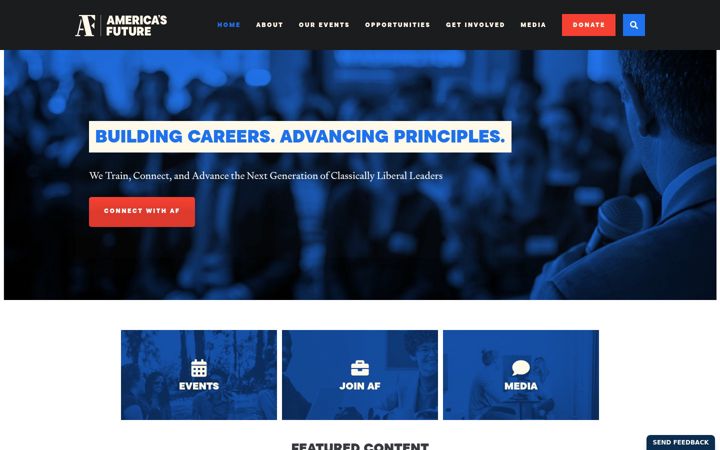 Screenshot of americasfuture.org