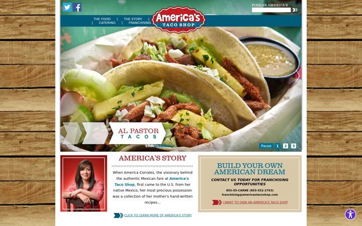 Screenshot of americastacoshop.com