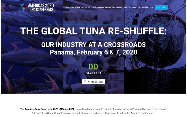 Captură de ecran a americastunaconference.com