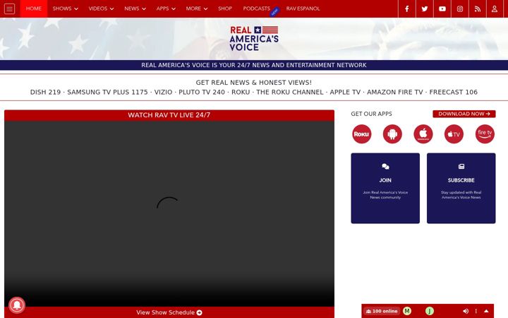 Screenshot of americasvoice.news