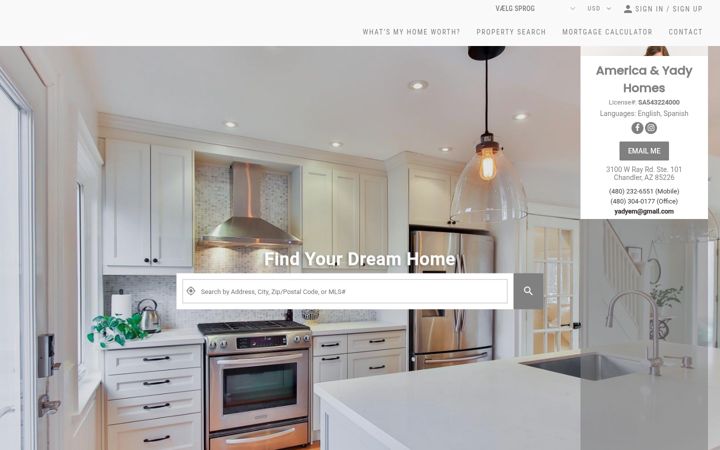 Snímek obrazovky americayadyhomes.com