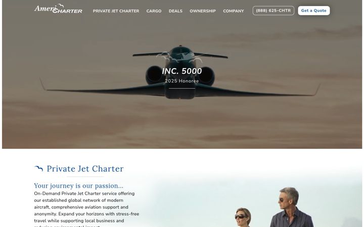 Capture d'écran de americharter.com