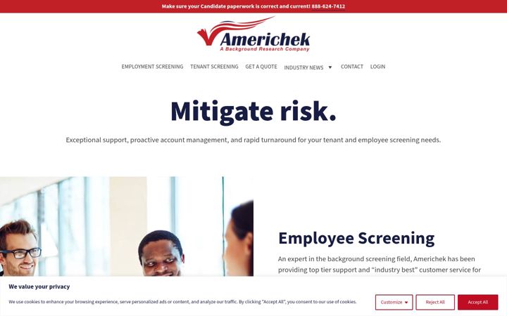 Screenshot of americhek.com