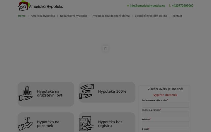 Screenshot of americkahypoteka.cz
