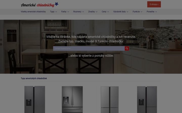 Screenshot of americkechladnicky.sk