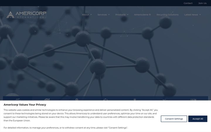 Screenshot of americorpint.com