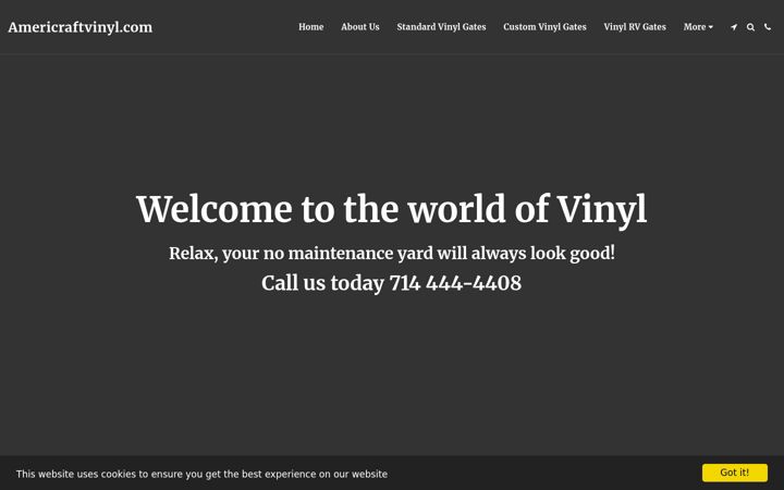 Screenshot of americraftvinyl.com