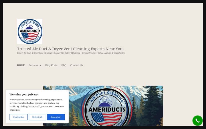 Screenshot of ameriducts.com