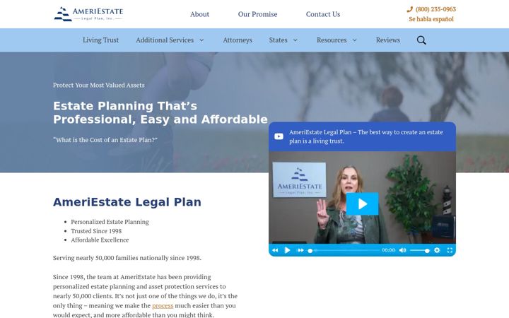 Screenshot of ameriestate.com