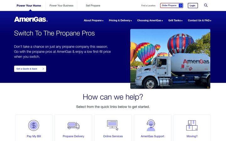 Screenshot of amerigas.com