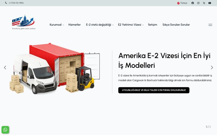 Snímek obrazovky amerikae2vizesi.com