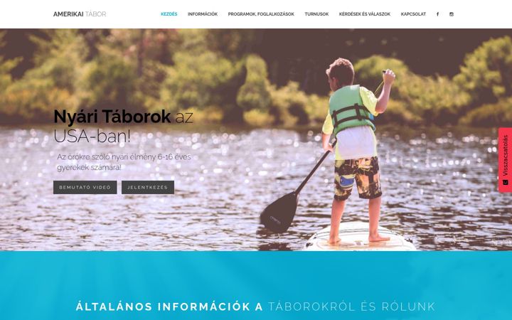 Screenshot of amerikaitabor.hu