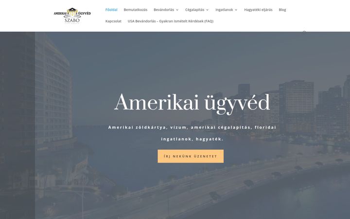 Snímek obrazovky amerikaiugyved.hu