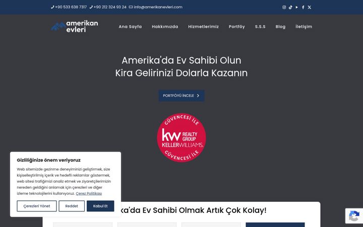 Screenshot van amerikanevleri.com
