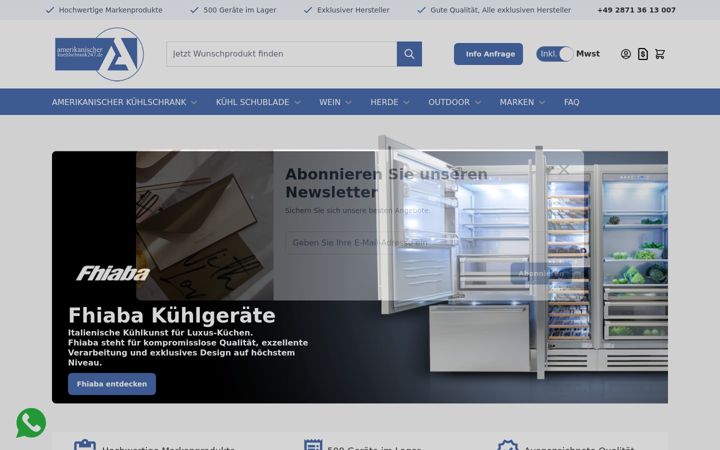 Екранна снимка на amerikanischerkuehlschrank247.de