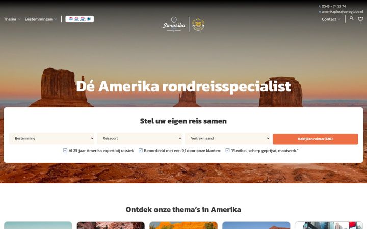 Screenshot of amerikaplus.nl